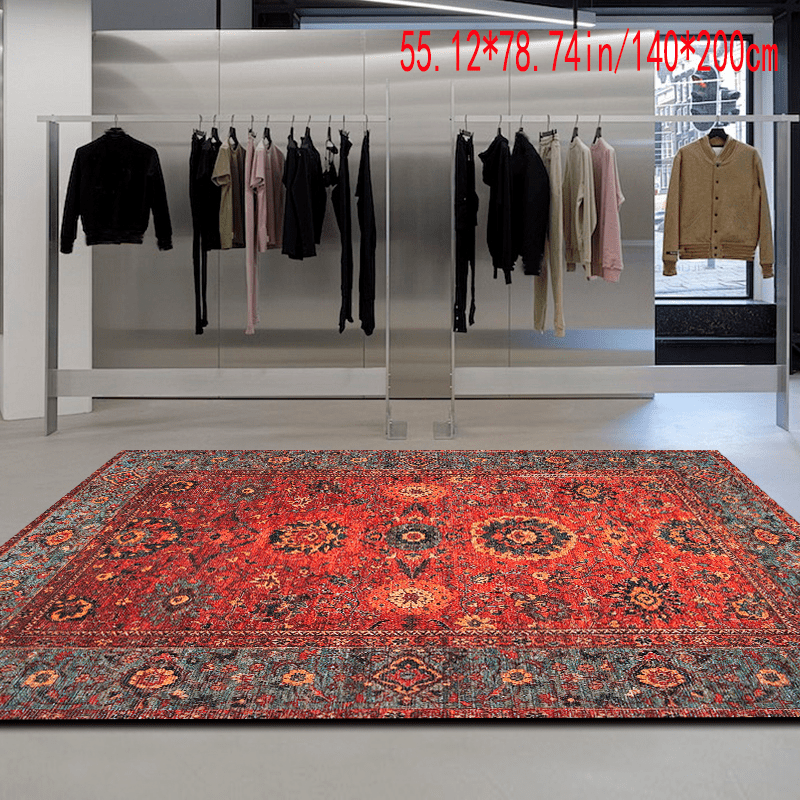 

Luxurious Velvet Bohemian Persian Pattern Area Rug - Soft, Machine Washable With Non-slip Backing For Living Room, Bedroom, Office, And Dining Decor