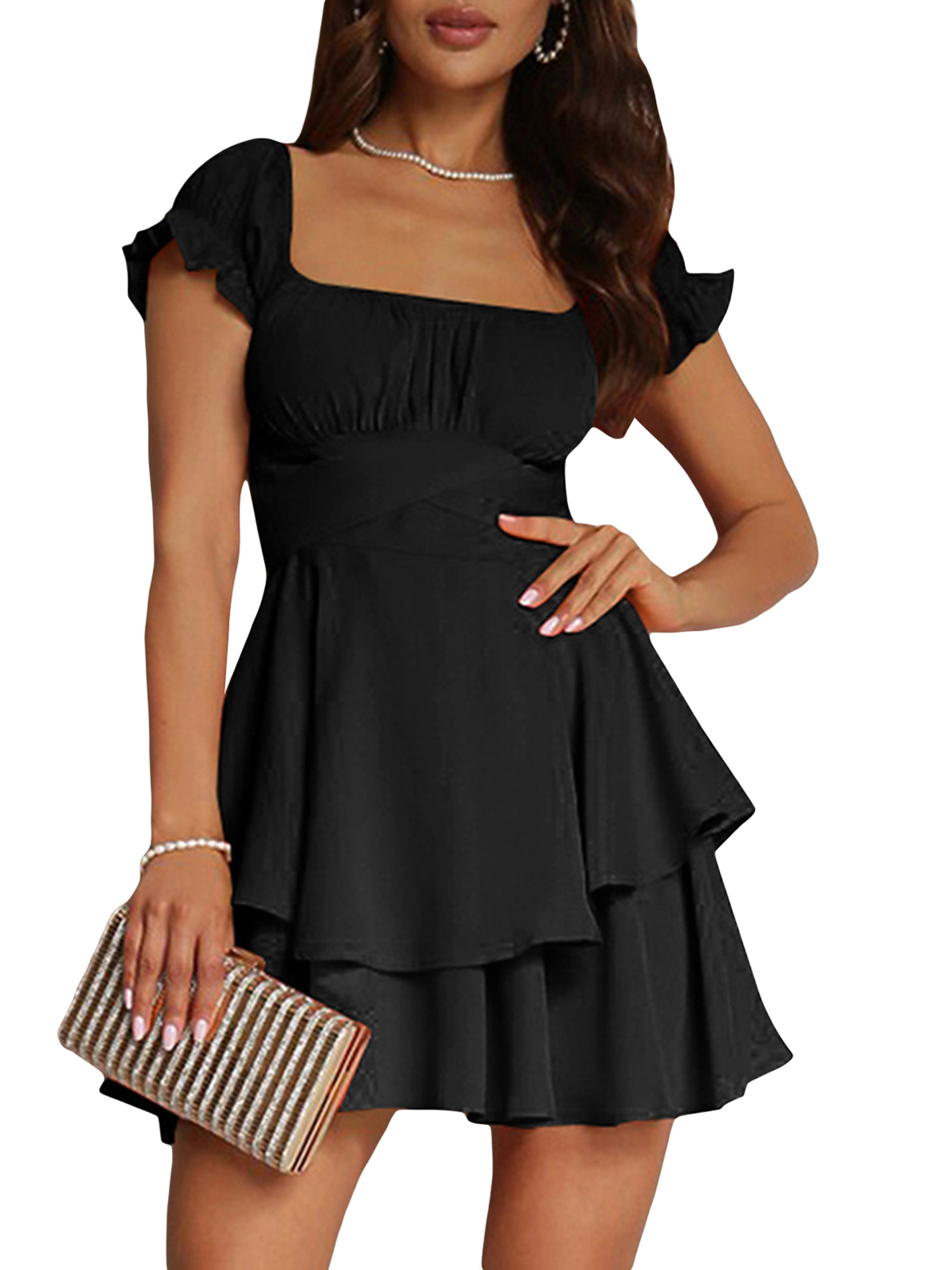 navy blue dress for baby girl A-Line Strapless Pink Satin Mini Homecoming Dress main image 0