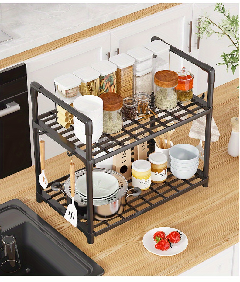 popular     multi functional metal kitchen storage rack no   waterproof   3 tier organizer for spices utensils microwave oven ideal for countertop cabinet organization details 9