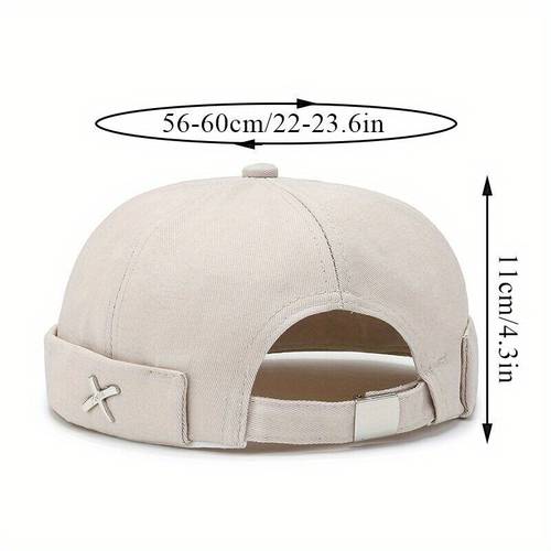 1pc washed style brimless docker cap brimless hat boy girls