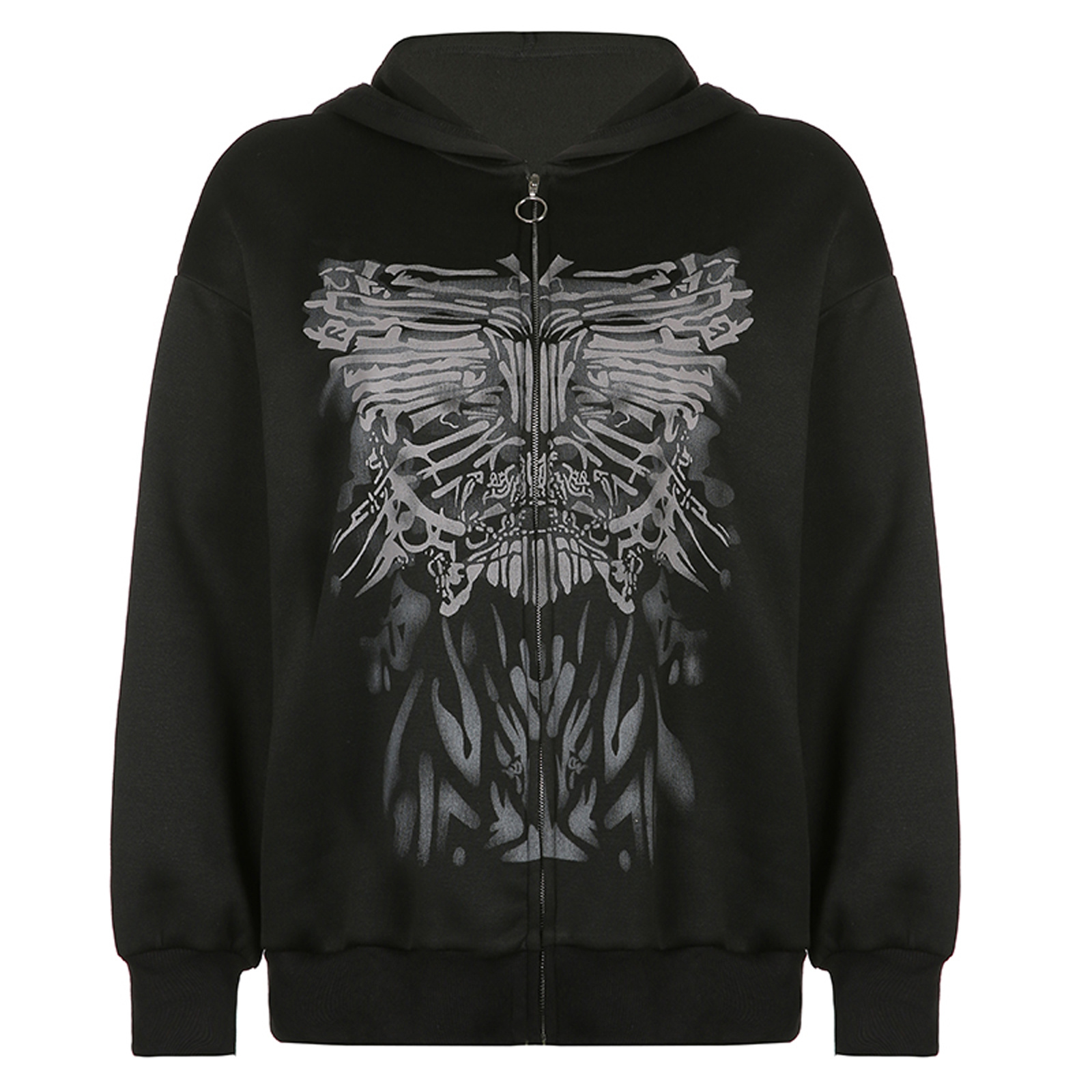

Women Zip Up Hoodie Aesthetic Sweatshirts Top Long Sleeve Vintage Butterfly Streetwear