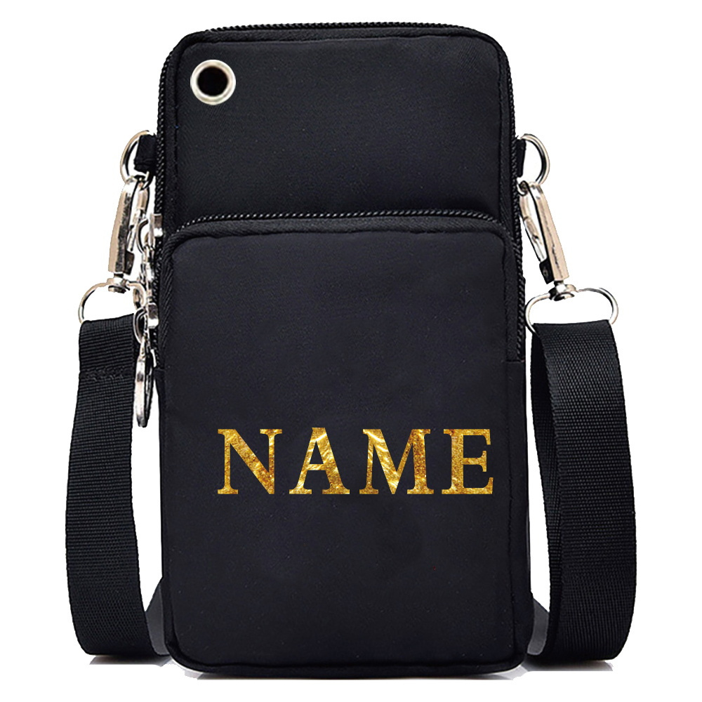 TEMU Customizable Nylon Crossbody Phone Bag - Personalized Name, Small Travel Shoulder Purse For Women, Personalized Gift For /christmas/thanksgiving Day