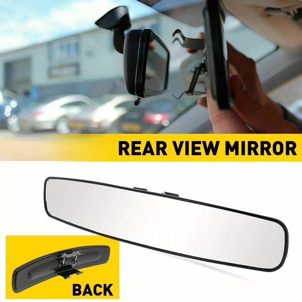 

Fit 17" Convex Rear View Mirror For Cars, Trucks, Suvs - Hd Glass, -on Installation, Abs, Night Vision, Rear View Mirror Accessories