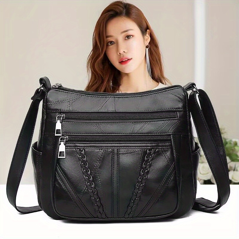 

Women's Bag Middle-aged Bag Mother's Bag Fashion Multi-layer Large Capacity Single Shoulder Mother-in-law Buy Vegetable Bag