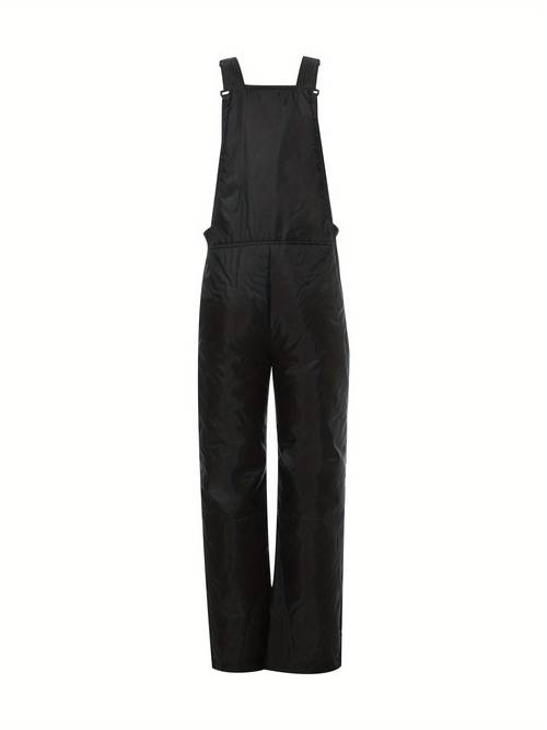 womens sleeveless ski jumpsuit adjustable strap winter overalls with side pockets long for skiing snowboarding outdoor activities machine washable weather athletic wear