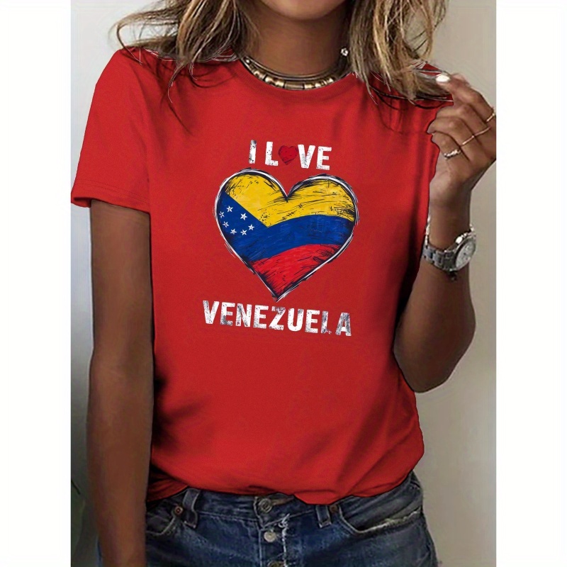 

I Love Venezuela Pure Cotton Women's Tshirt Comfort Fit