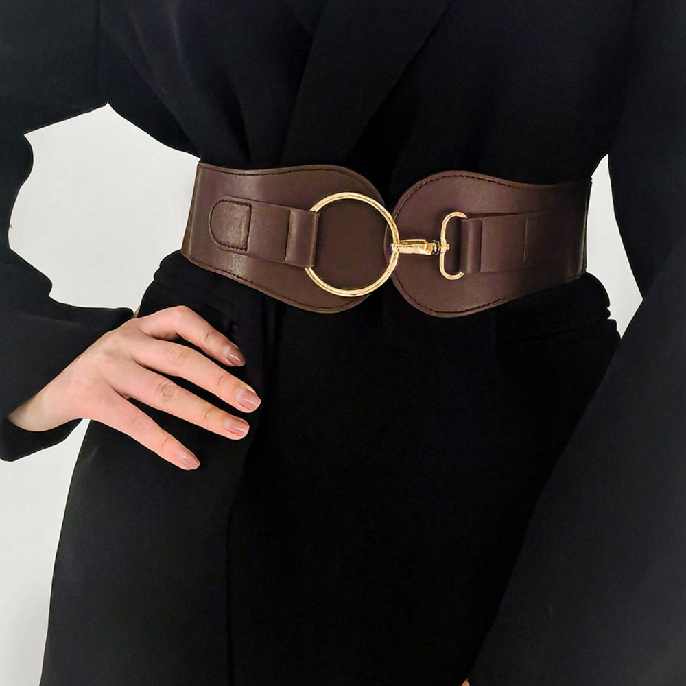 

Street New Arrival Simple & Personalized Elastic Wide Waistband Waist Belt For Coat & Suit