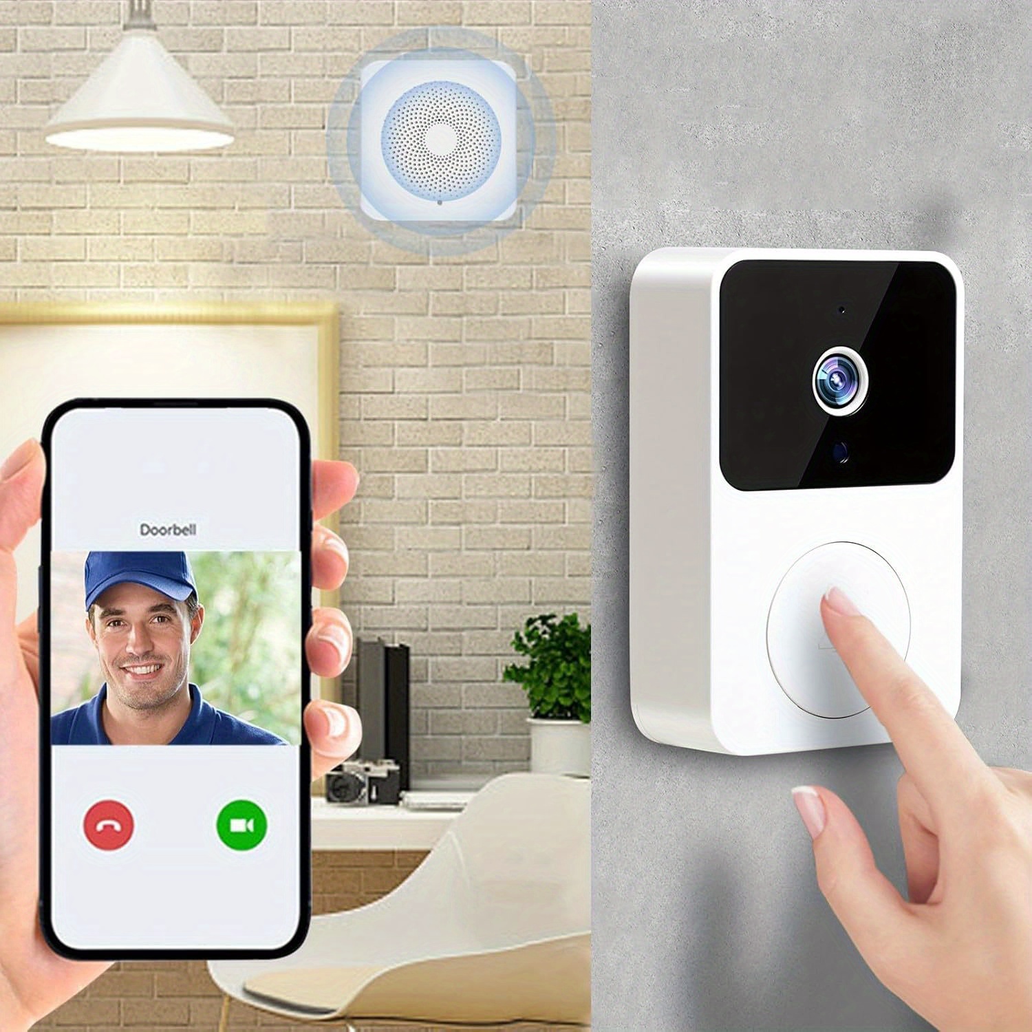 

Video Doorbell, Doorbell Camera Wireless Use , Wi-fi, Hd, Night Vision, Control, , Hd Cameras For Home Security