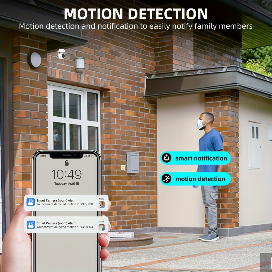 1pc hd 1080p wireless security wifi camera camera ai   tracking motion detection 2 4    surveillance smart   camera mini camera ptz camera two way audio security   pet monitor works with details 7