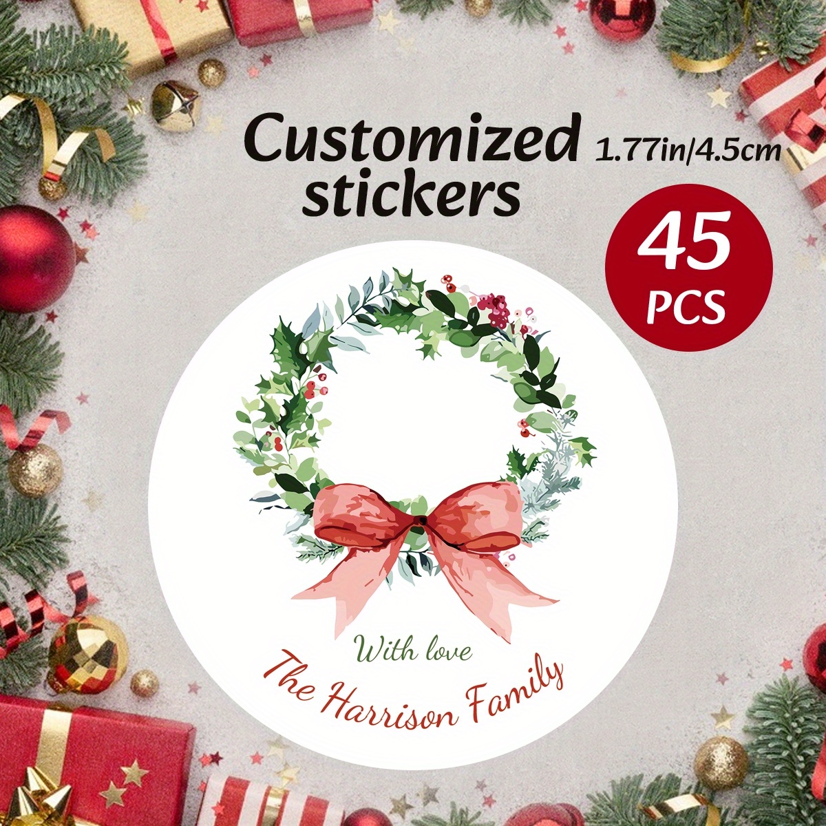 

45pcs Christmas & New Set - Personalized , Cookies, Gift Bags & Labels