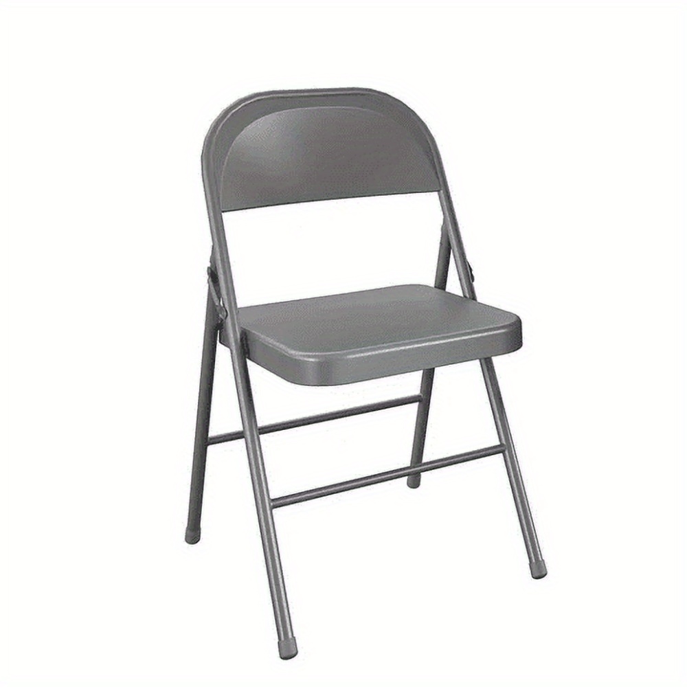 

All-steel Metal Folding Chair, Double Support, Gray, Suitable For Events Or Parties