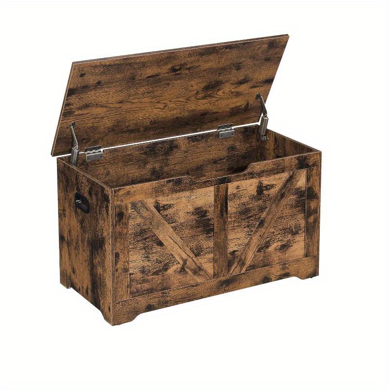 

Storage Chest, Storage Trunk With 2 Safety Hinges, Storage Bench, Shoe Bench, Farmhouse Style, 15. 7 X 31. 5 X 18. 1 Inches, For Entryway, Bedroom, Living Room