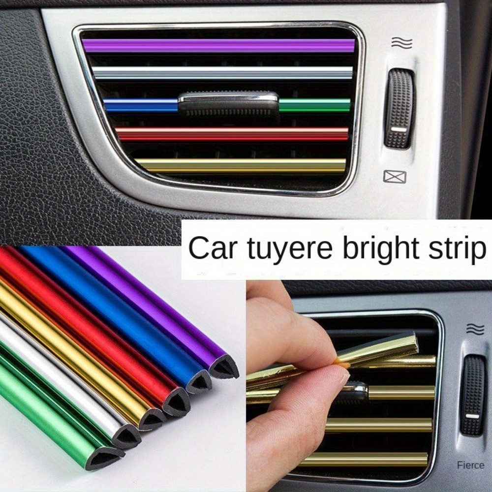 

50pcs Car Accessories Universal Car Accessories Interior Air Conditioner Vent Trim Accessories, Flexible Cool Car Accessories Car Mods For All Outlet, Car Accessories Valentine's Day For Men Gift