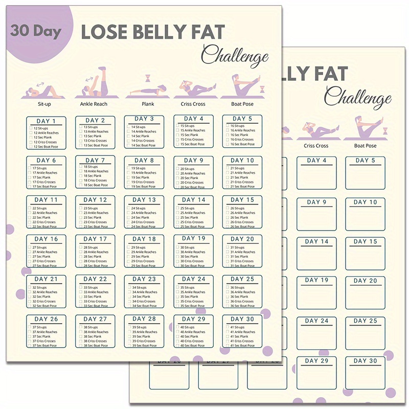 

30-day Belly Fat Loss Challenge Calendar, 11x14 Inches, , Home Workout Planner, Flat Abs Challenge, Stomach Exercise Schedule, Office Student Paper, Activity Poster