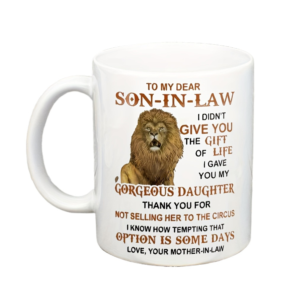 

1pc, Son-in-law Mug, , To My -in-law, Mother-in-law, Summer Drinkware,