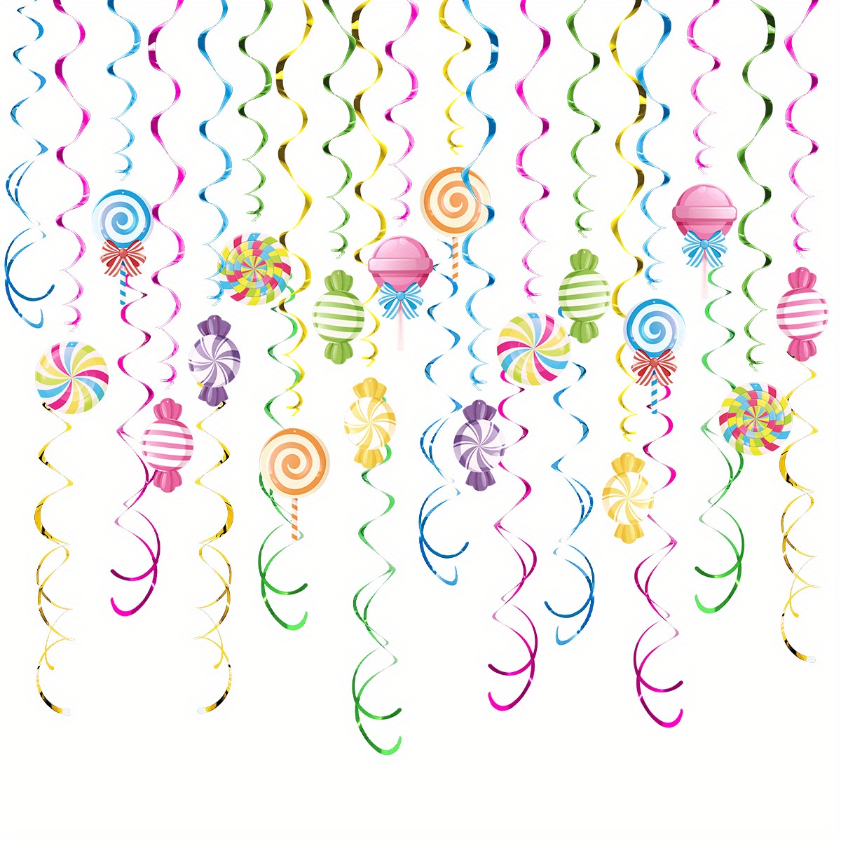 

48-pack Candyland Paper - Hanging Decorations, Birthday Party Supplies, Suitable For 14 & Up