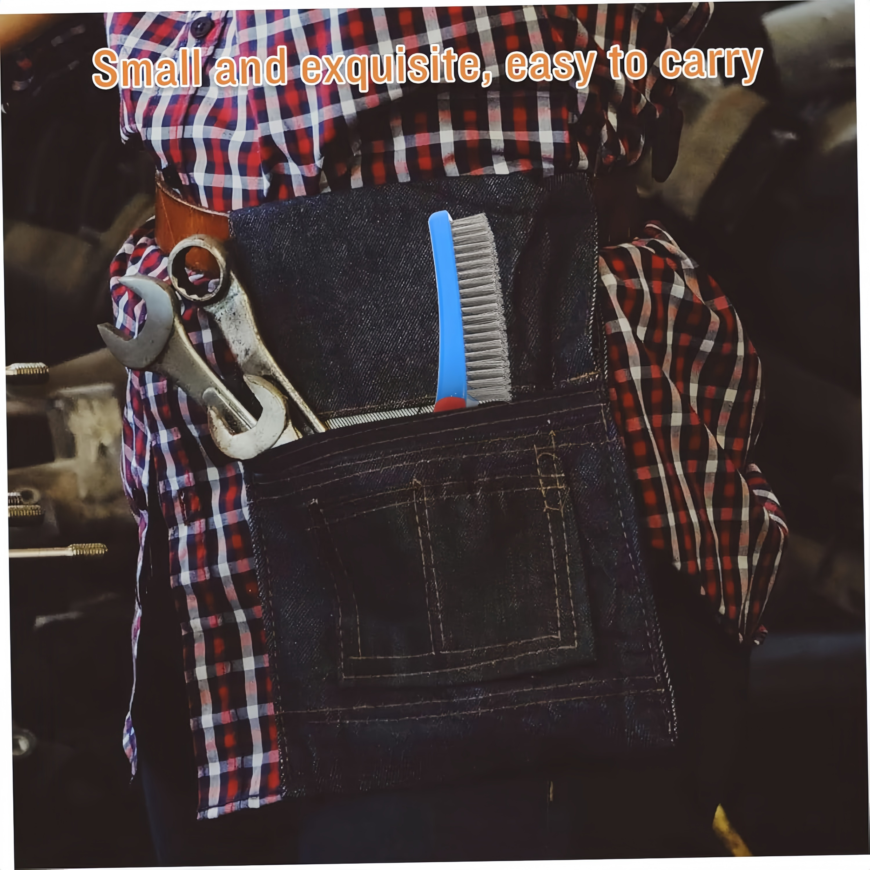 Stainless Steel Metal Brush with Rubberized Handle 160x30 mm