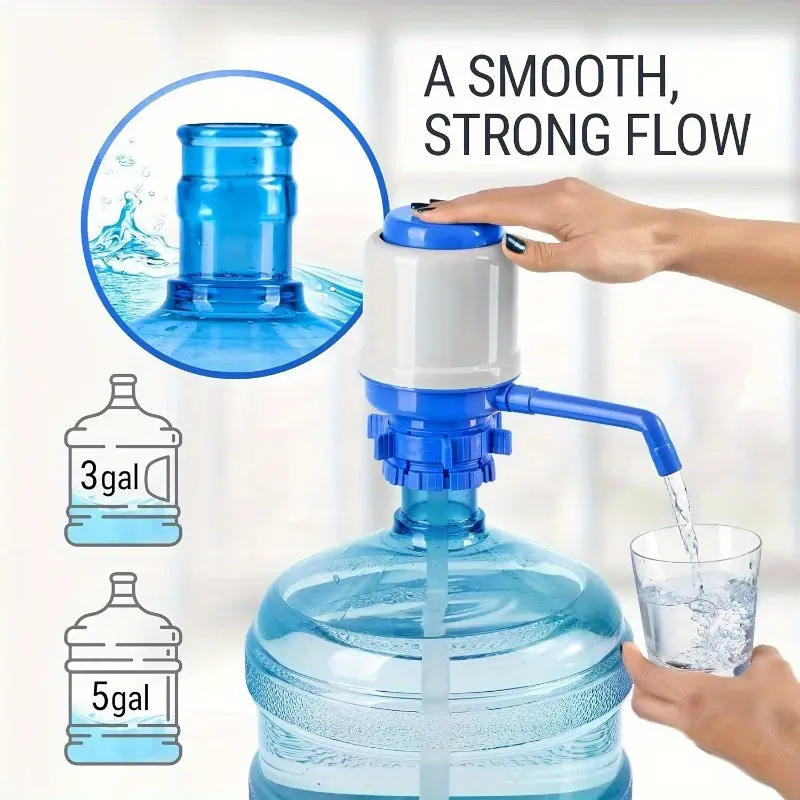 manual water dispenser pump for 3 5 gallon bottles portable hand operated water pumping device bpa free no battery or electricity needed ideal for home and outdoor use details 0