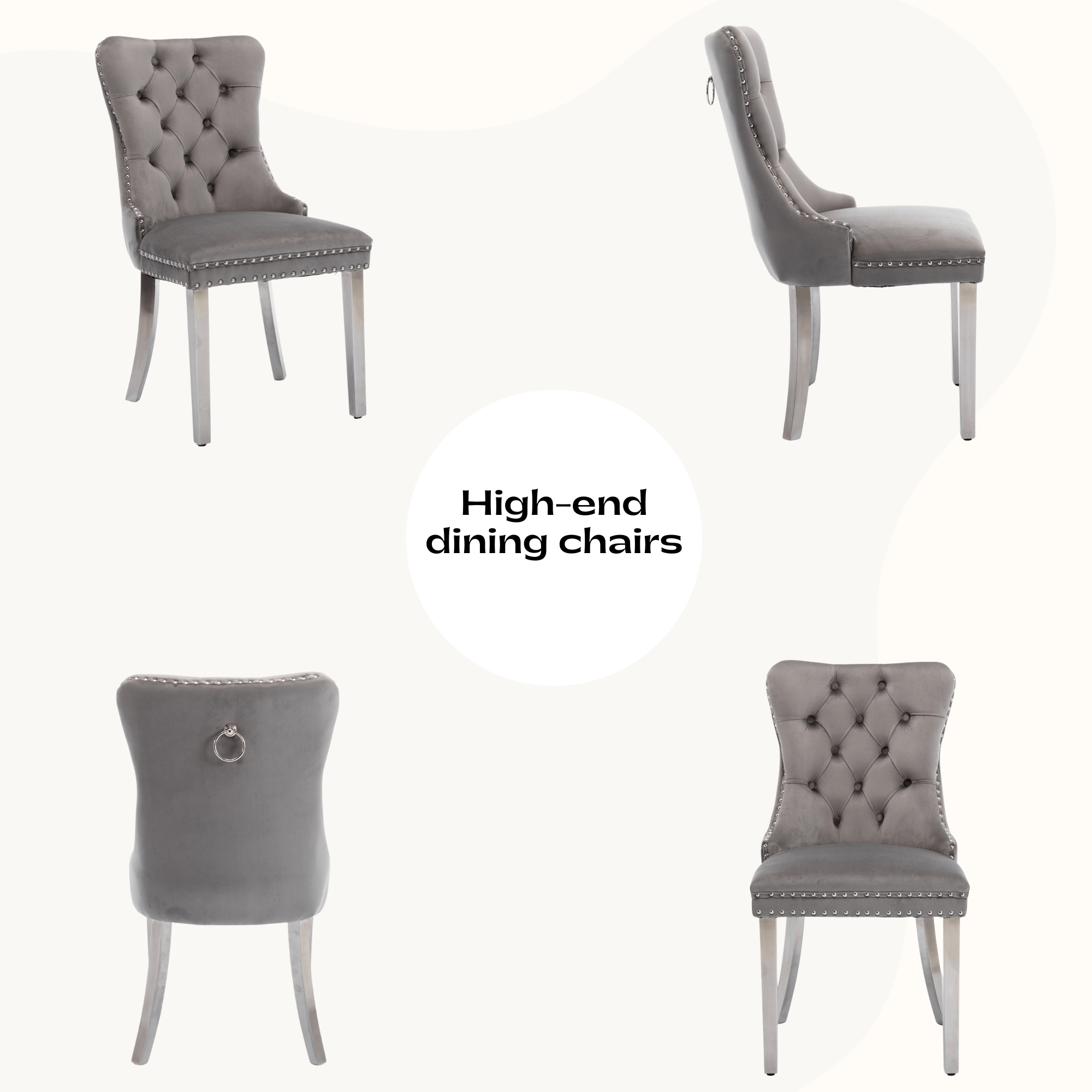 63 dining table with 6 velvet dining chairs modern dining table for 4 6 people Product details 4