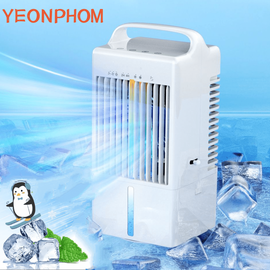 

Yeonphom Usb Water Cooled Air Conditioner, 900ml Cooling Fan Evaporative Air Cooler Small Portable Ac With 3 Speeds, 2 Mist. 7 Colors Led Light & 2/4h Timer