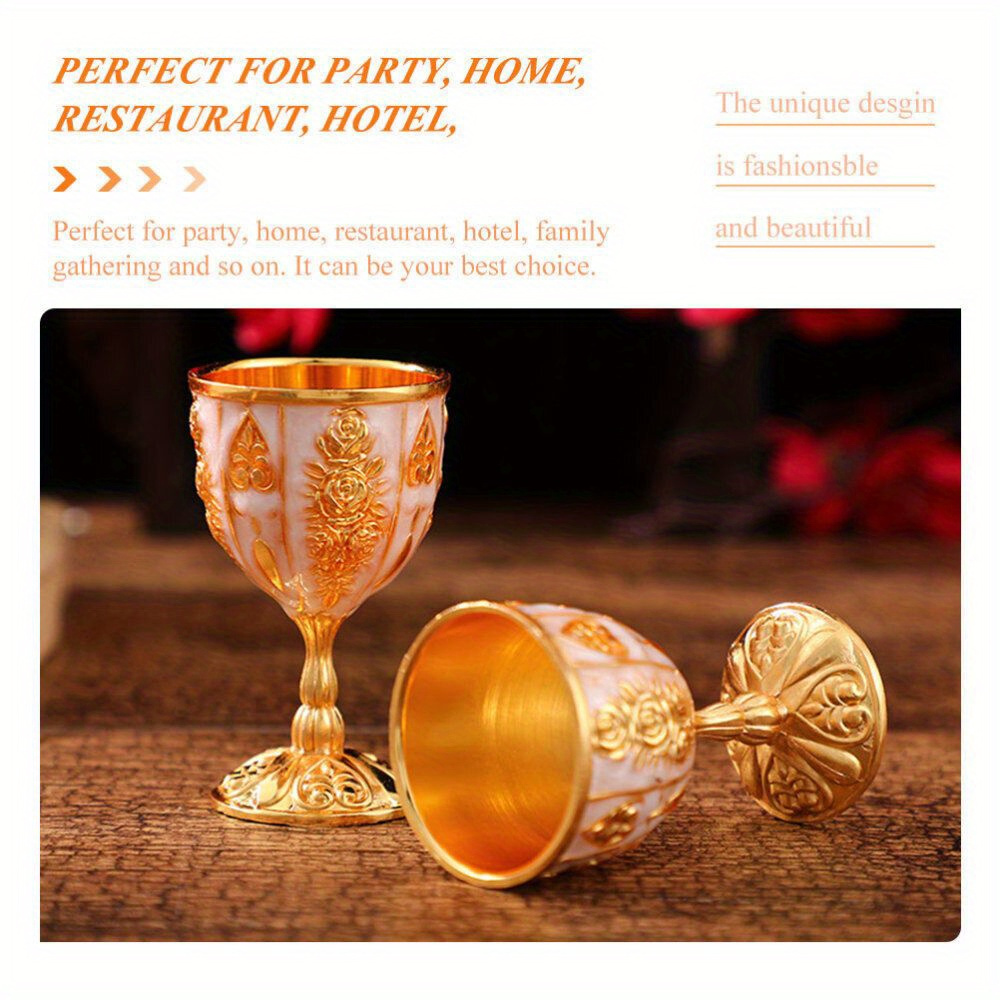 STOBAZA Vintage Metal Goblet Medieval Style Drinking Cup For Weddings