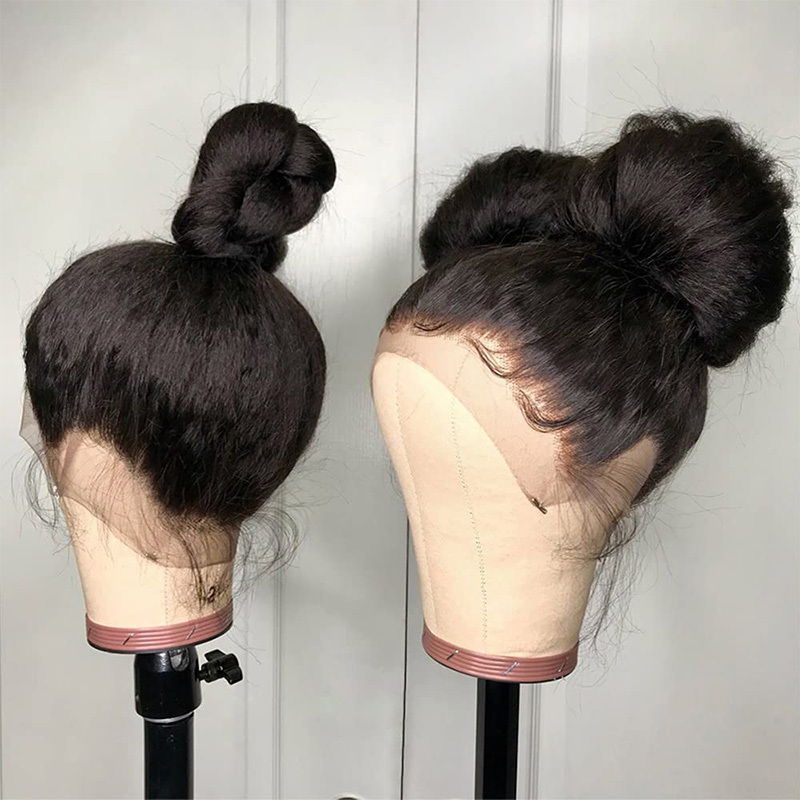 TEMU 200% Density Kinky Straight Wig Human Hair 13x4 Hd Lace Front Wigs Human Hair Wigs For Women Straight Human Hair Wig Glueless Frontal Wigs Human Hair Pre Wig
