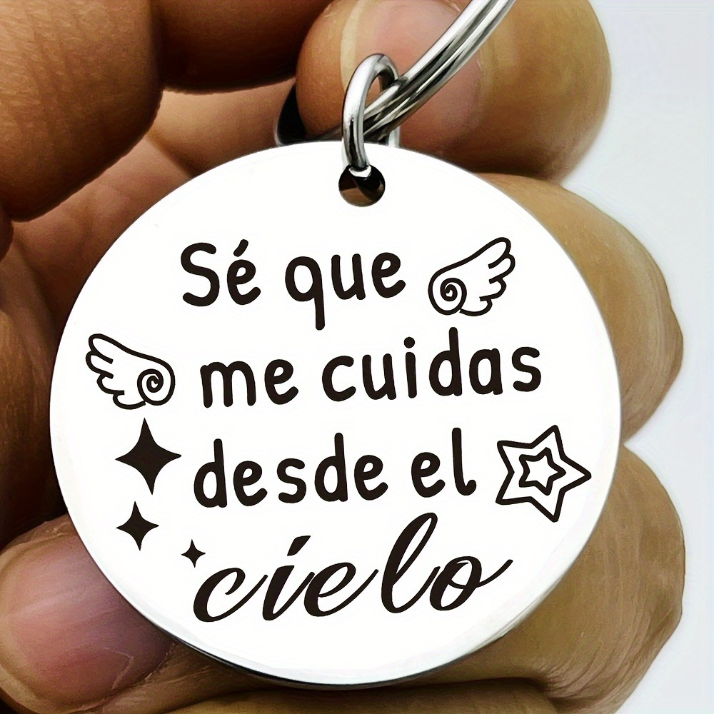 

Steel Keychain "sé Que Me Desde El " - Spanish Keyring, For Loss Of