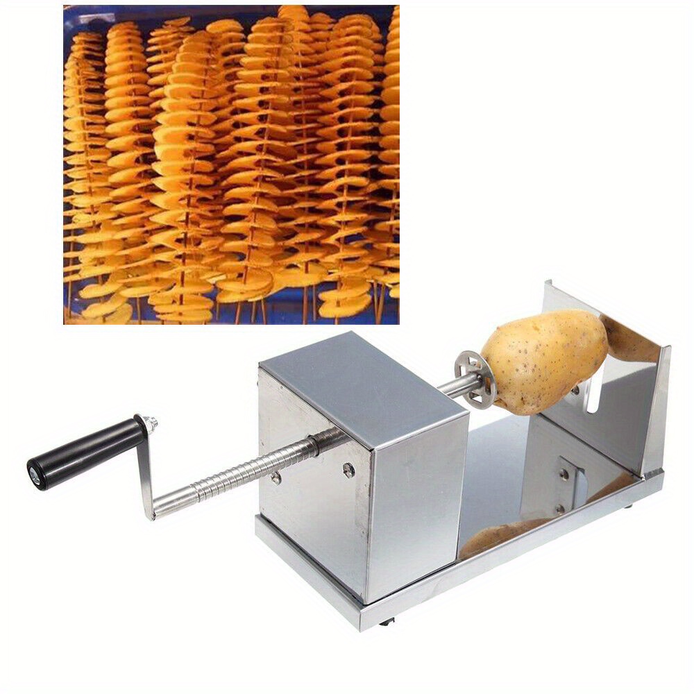 

Tool For Cutting Potatoes Into Spiral Shapes A Stainless Steel Blade