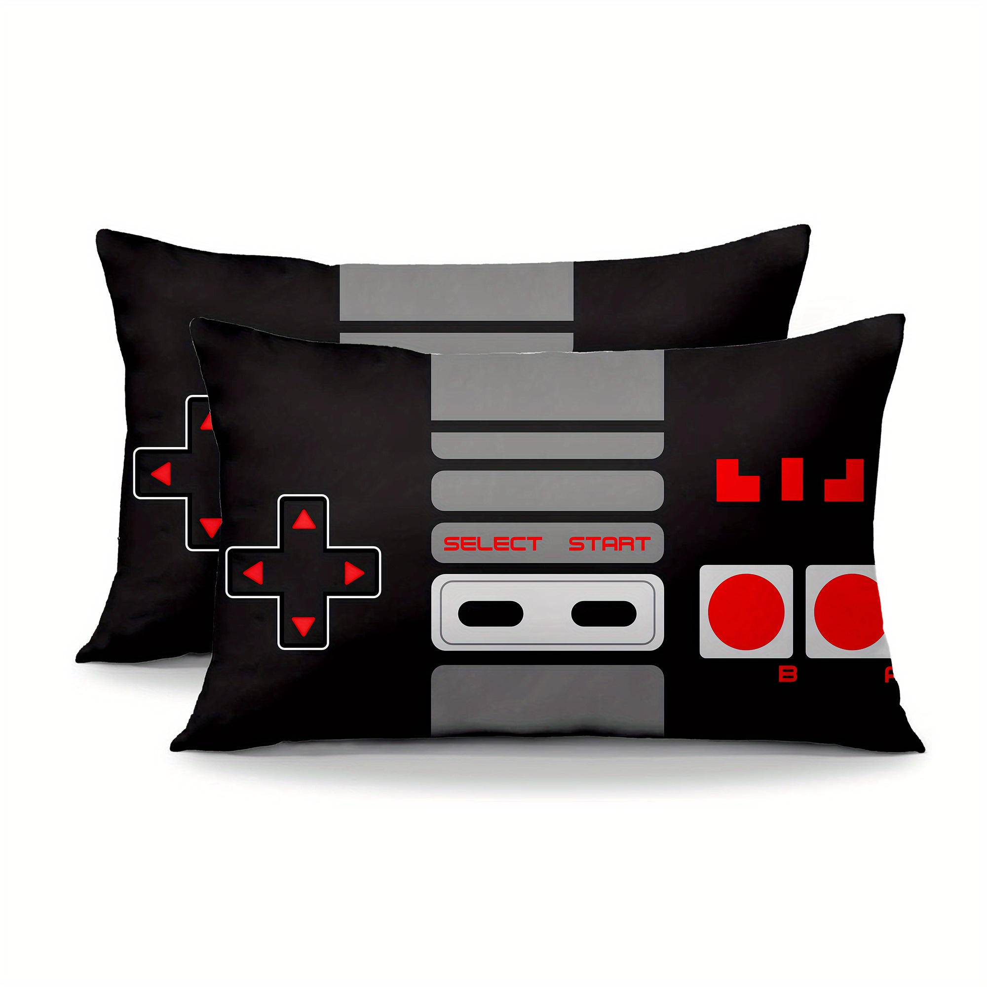 

2 pcs retro gaming coussins - 12x20 pouces, impression d’un côté, pas de noyau d’oreiller, fermeture à glissière, lavage à la main uniquement