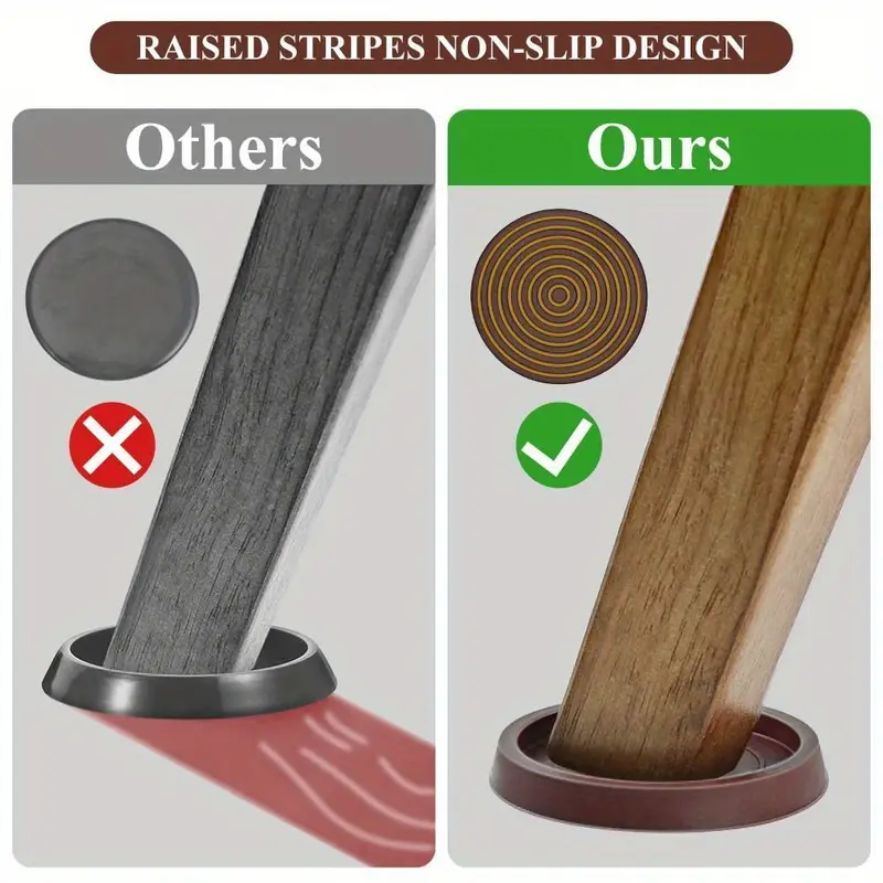 round non slip rubber furniture coasters protect hard floors