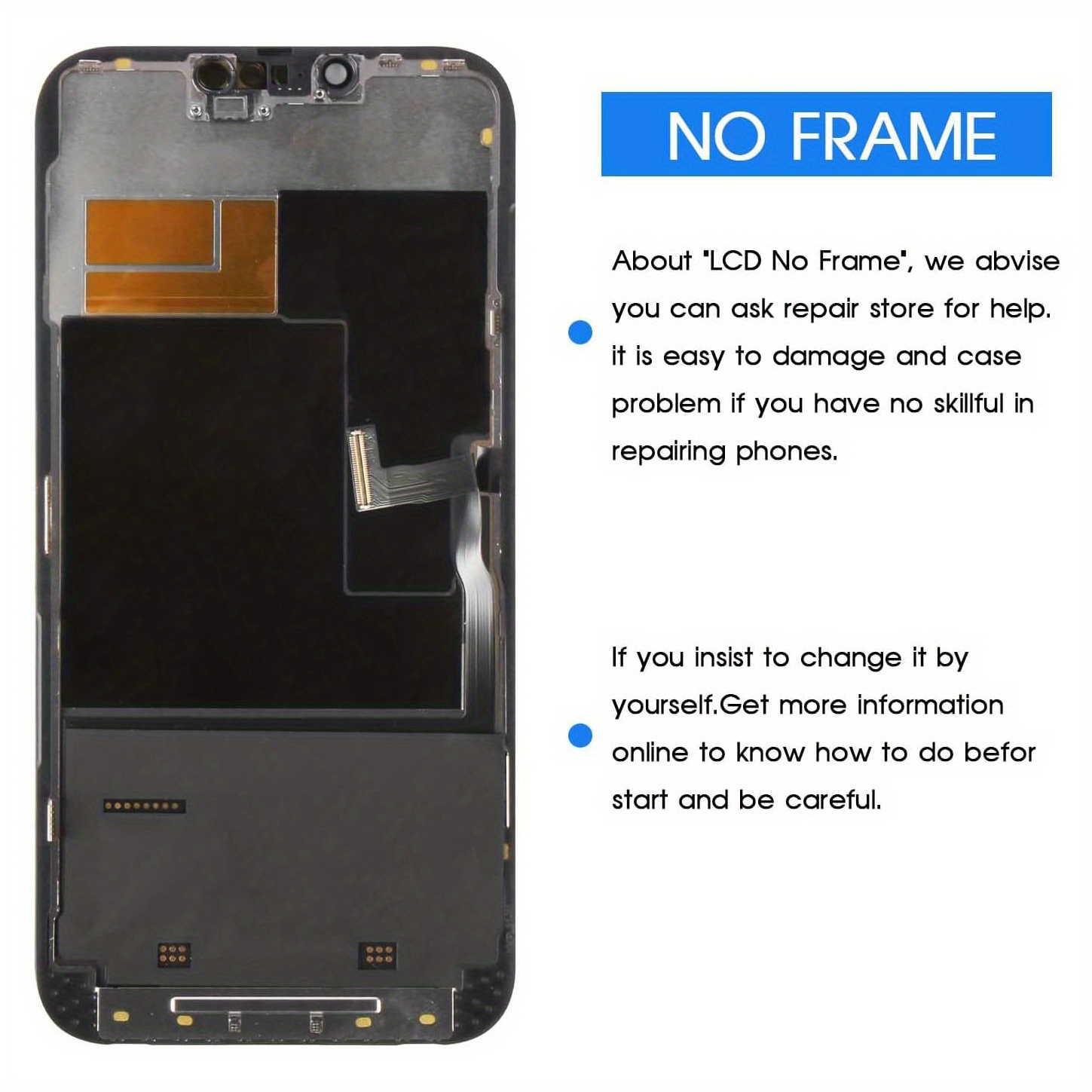 IPhone 13 Pro Max LCD Screen Replacement - 6.7 Inch Display With Tools & Tempered Glass