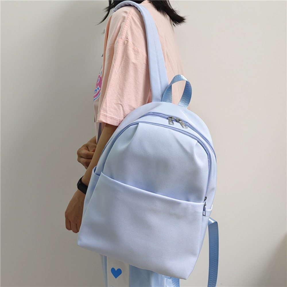 easy matching solid mini backpack for women simple solid color small backpack versatile lightweight