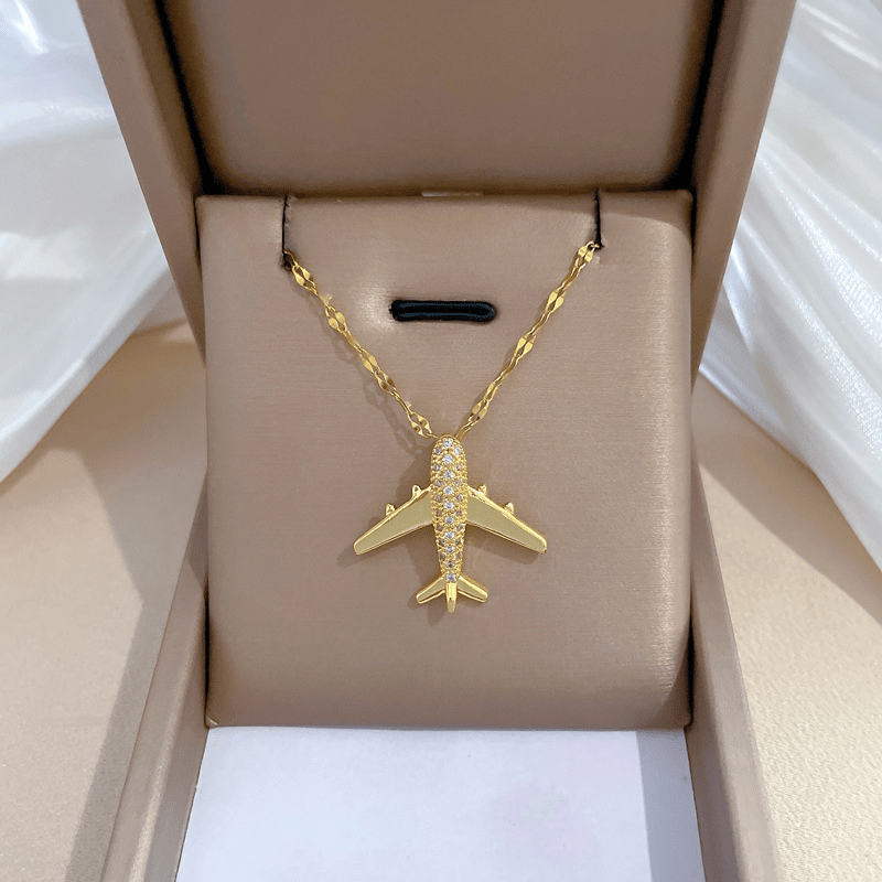piece chain personalized cute starry sky airplane pendant Temu