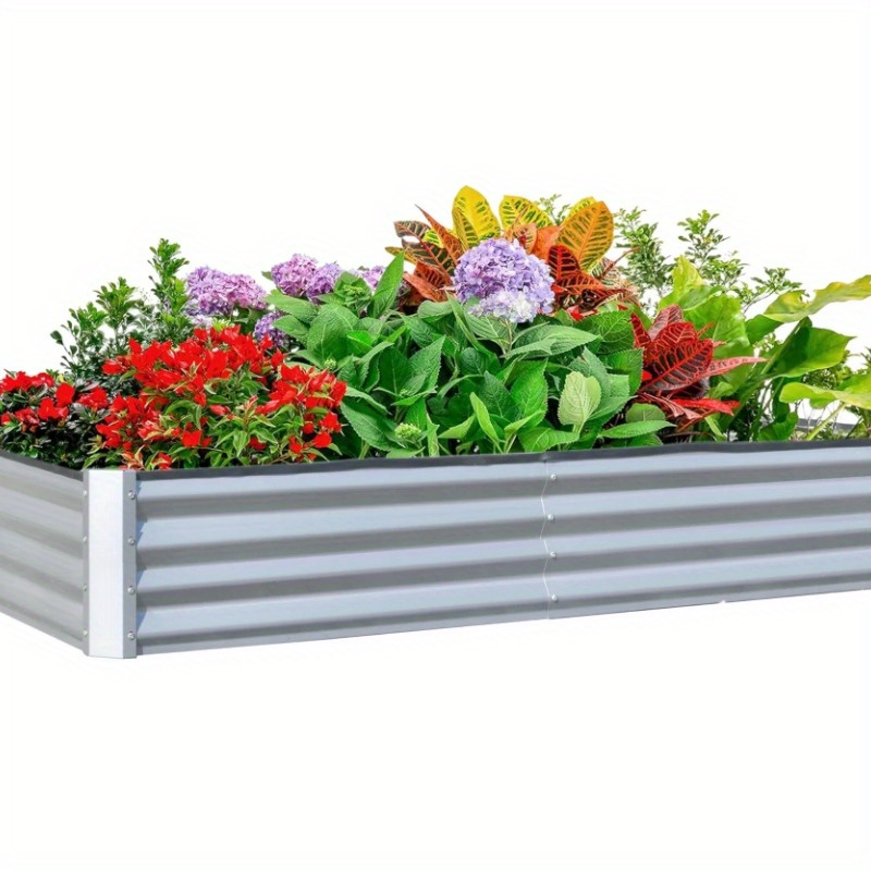 Galvanized Raised Garden Bed Outdoor Planter Garden Boxes - Temu