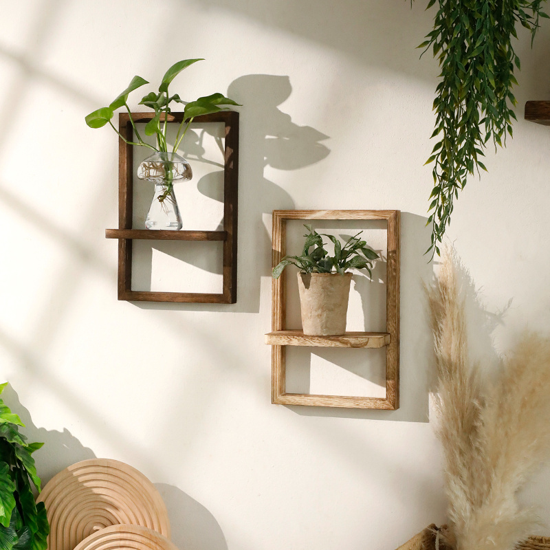 1pc rustic bohemian floating shelves artificial wood wall