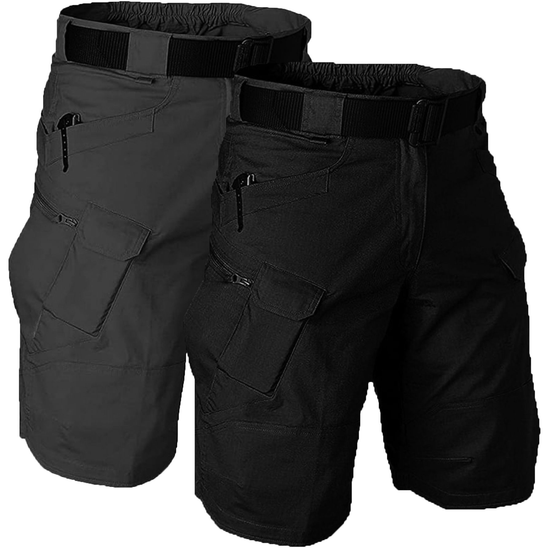 

2 Pack Tactical Cargo Workout Shorts For Men Outdoor Fishing Hiking Combat Casual Work Short Multi Pockets Lightweight Quick Dry Breathable Cargo Shorts