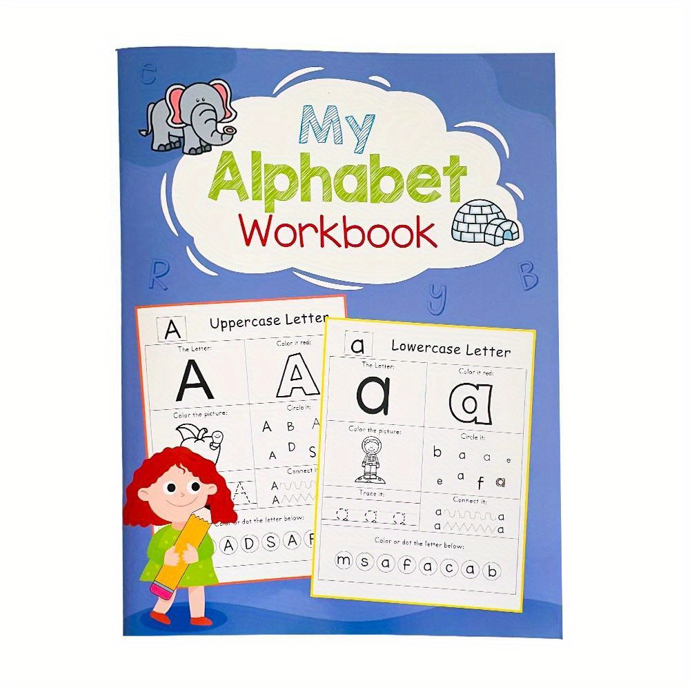 Image of 52 Pages English Letter Tracing Workbook Kid Abc Alphabet Copybook Hand Writing Worksheet For Homeschool Preschool Kindergarten