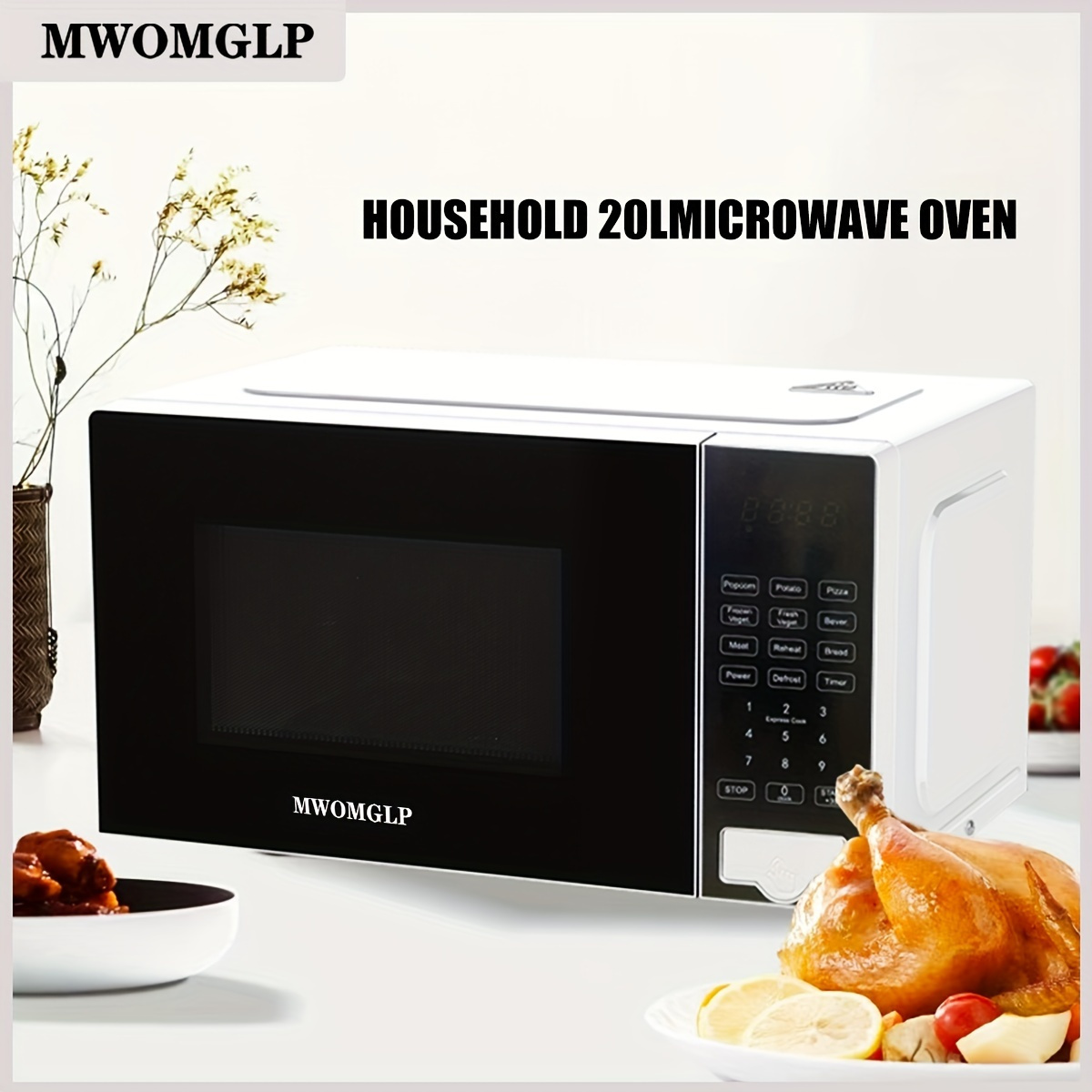 

Microwave, 0.7cube Us Microwave, 110v Microwave, Heating Furnace, 20l Large Capacity Multifunctional Touch Screen Microwave, 9 Menus, Suitable For And The Elderly, Used To Heat Most Food