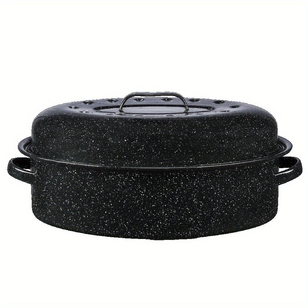 

18" Covered Oval Roaster, 15 Pound Capacity, Roasting Pan