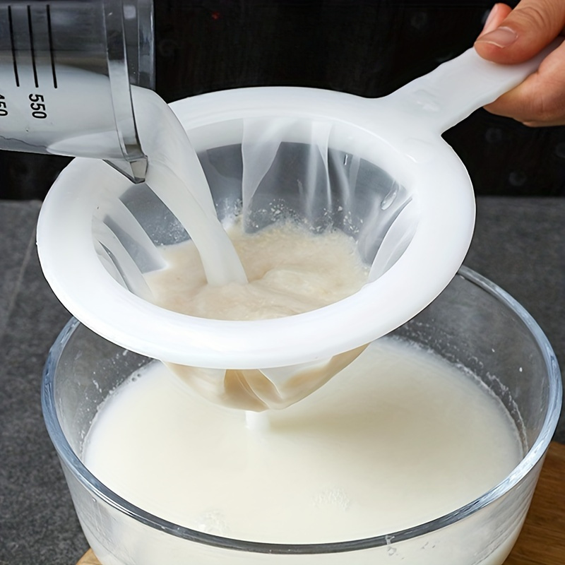 Image of 1pc Fine Mesh Filter, Suitable For Home Brewing, Sieve Filter, Ideal For Wine, Tea, Soy Milk, Baking. Easy To Clean And Multifunctional Food Filter Tool, Perfect For Apartments And Small Kitchens. Use