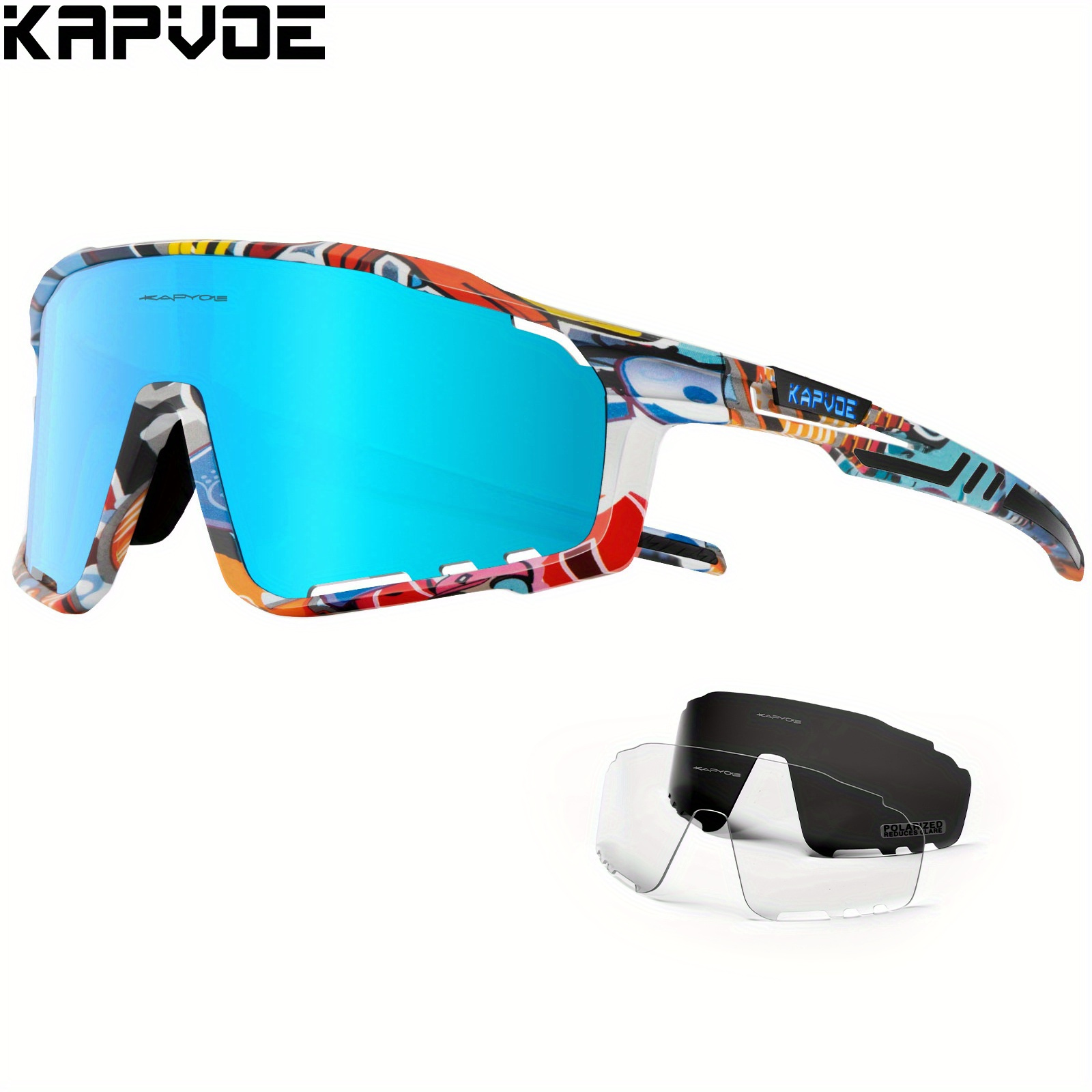 

Kapvoe Cycling 3lens Men Mtb Cycling Women Riding Driving Golf