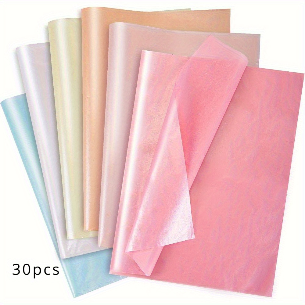 Metallic Tissue Paper - Gift Wrapping Paper Bulk With Dotted Texture, Shimmering Colors For Birthdays, Parties, Weddings, Holiday Presents - 6 Assorted Colors, Paper Gift Wrap Set