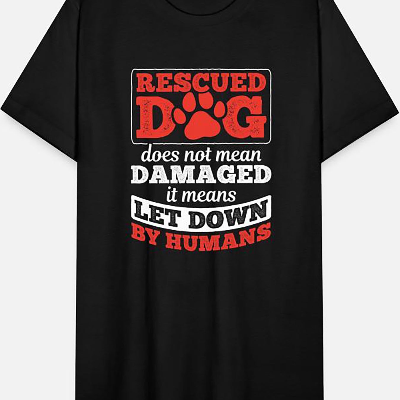 

Rescue Dog Rescue Dog-4813 Funny Men’s Short Sleeve Graphic T-shirt Collection Black