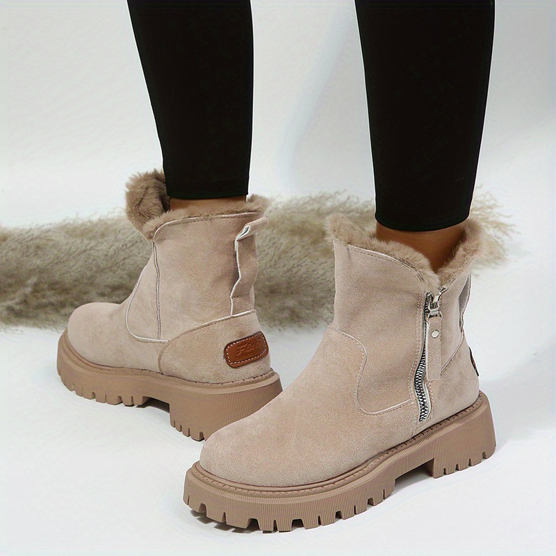 

New Winter Women's Plush Snow Boots, Warm Thick-soled Non-slip Winter Shoes