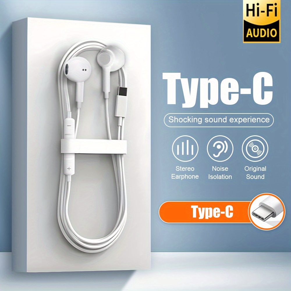 

-c In-ear Headphones Phones Headphones Earbuds Suitable For Iphone 15/iphone 15 Samsung S24 A54 A53 A55 S23 Fe S22 /-c