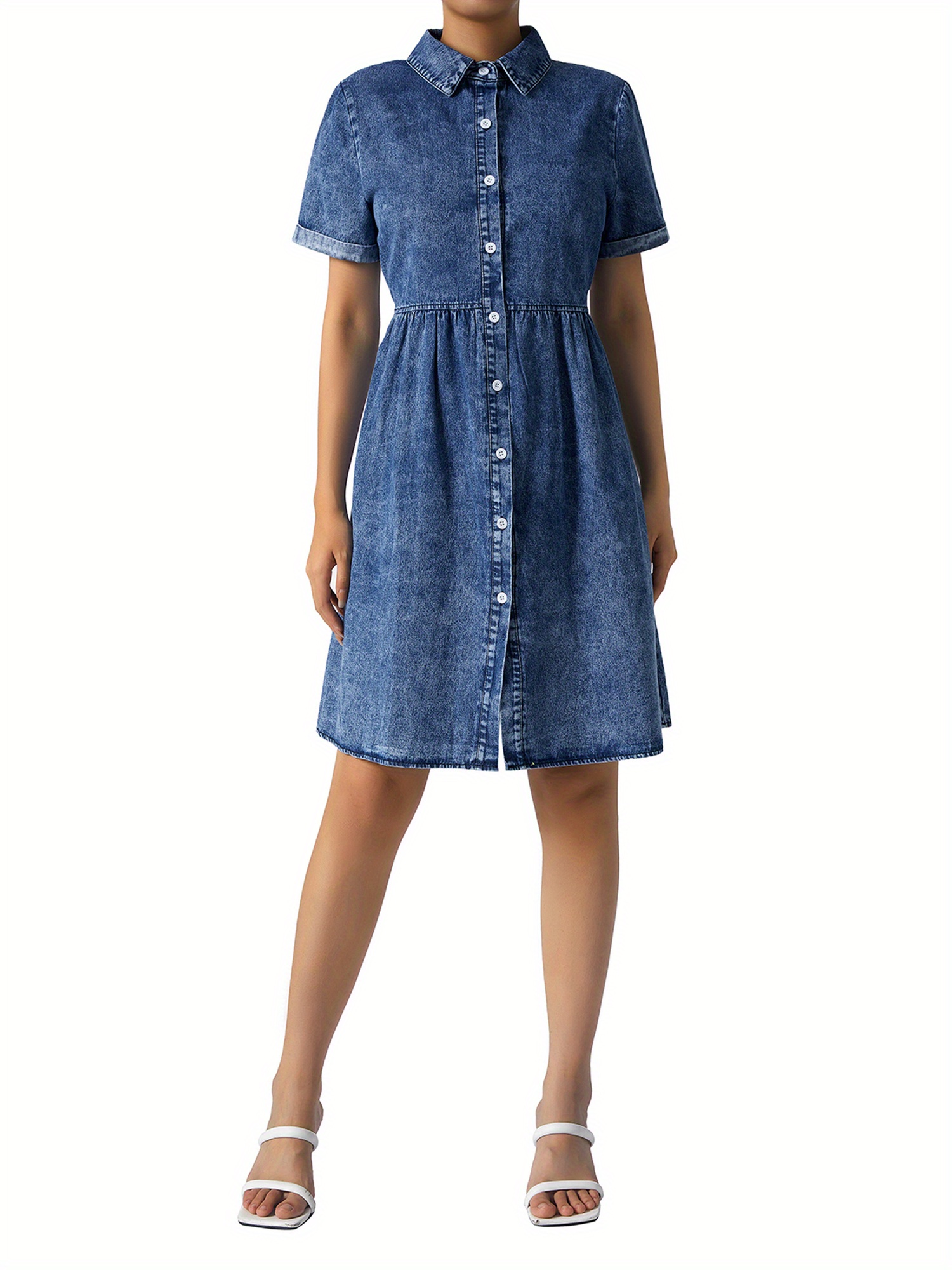 white christmas dresses Mia Belle Girls Denim Dress main image 0