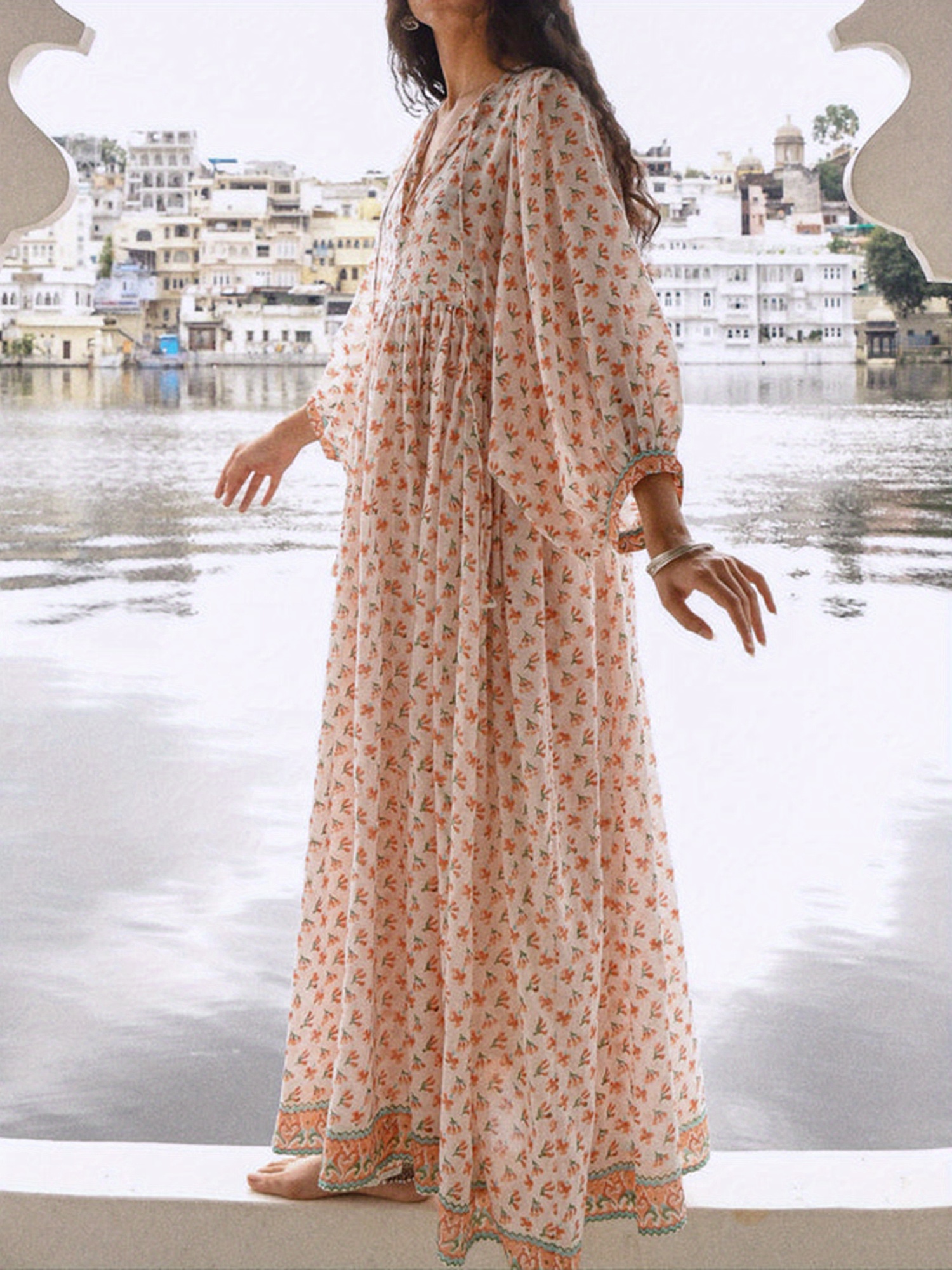 long sleeve lace maxi dress white Clarisse Lace Maxi Dress