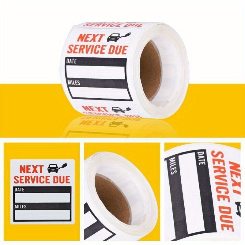 

300 Oil Change Service Reminder Stickers Window Lite 2"x2" Us