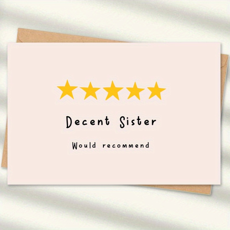 TEMU 1pc, Sister Birthday Card, Interesting Sisters Birthday Cards, Sisters Congratulations, Birthday Gifts, Small Business Supplies, Thank You Card,