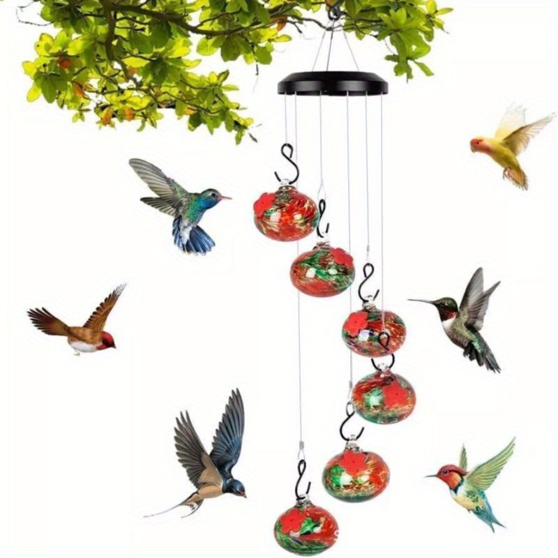 

Hummingbird Feeders For Outdoors Hanging, Charming Wind Hummingbird